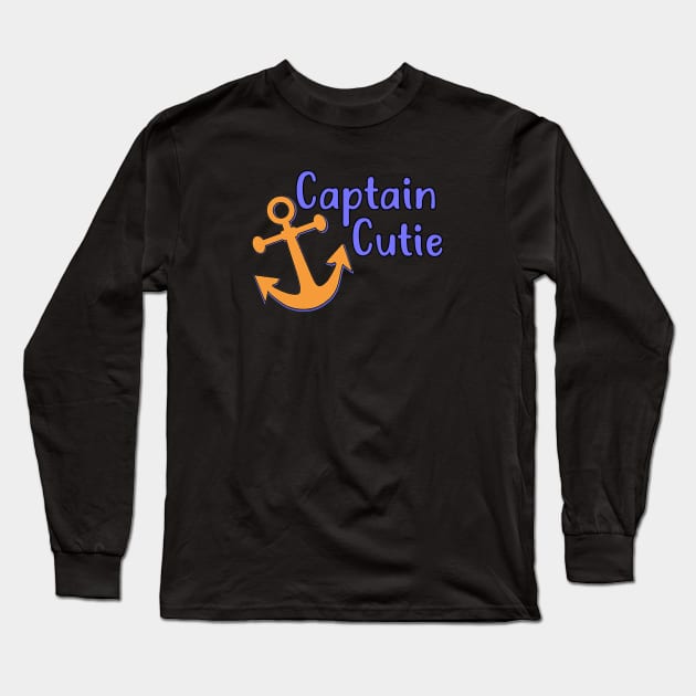 Captain Cutie Long Sleeve T-Shirt by Del Doodle Design